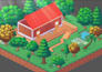 isometric pixel game art retro pixel art 2d game asset sprite sheet, environment